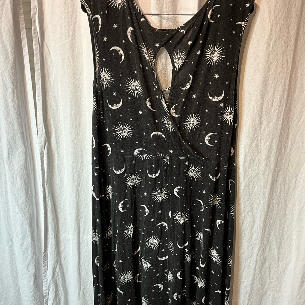 Black Celestial Print Dress